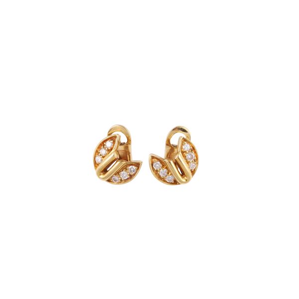 18KT GOLD AND DIAMONDS EARRINGS, BY BULGARI  - Auction IMPORTANT JEWELRY - Casa d'Aste International Art Sale