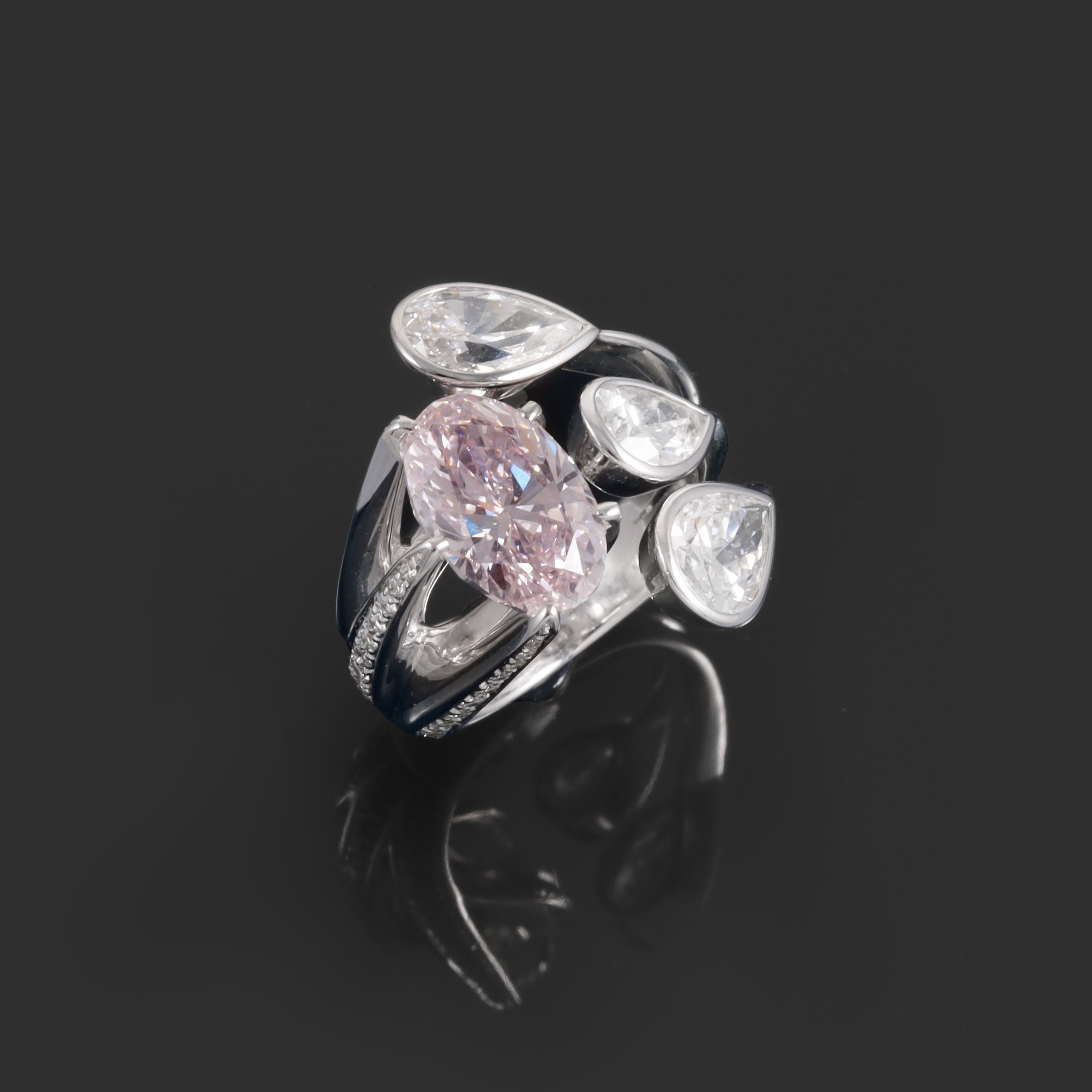 Anello, Diamante Rosa, Scavia