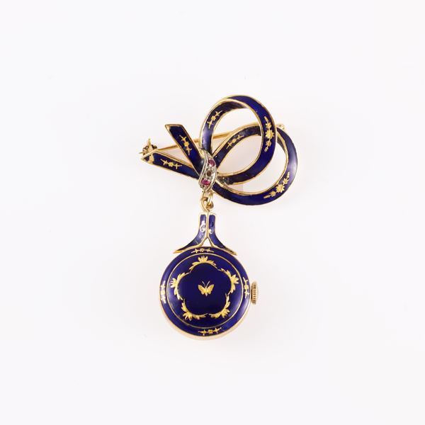 SPILLA CON OROLOGIO