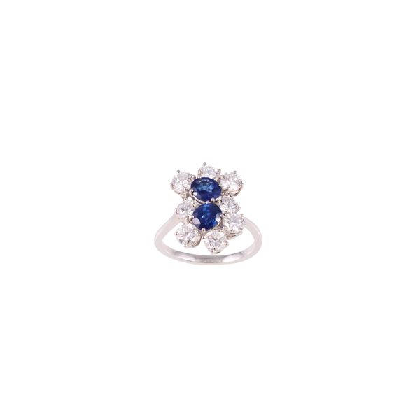 18KT GOLD, SAPPHIRES AND DIAMONDS RING  - Auction IMPORTANT JEWELRY - Casa d'Aste International Art Sale