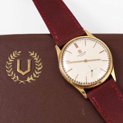 Orologio da polso in oro giallo 18K, diametro 34 mm