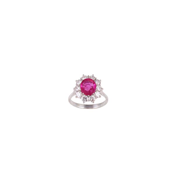 18KT GOLD, RUBY AND DIAMONDS RING  - Auction IMPORTANT JEWELRY - Casa d'Aste International Art Sale