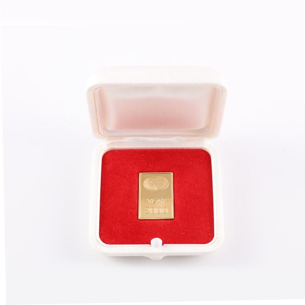 18KT GOLD BAR  - Auction JEWELS AND SILVERS - Casa d'Aste International Art Sale