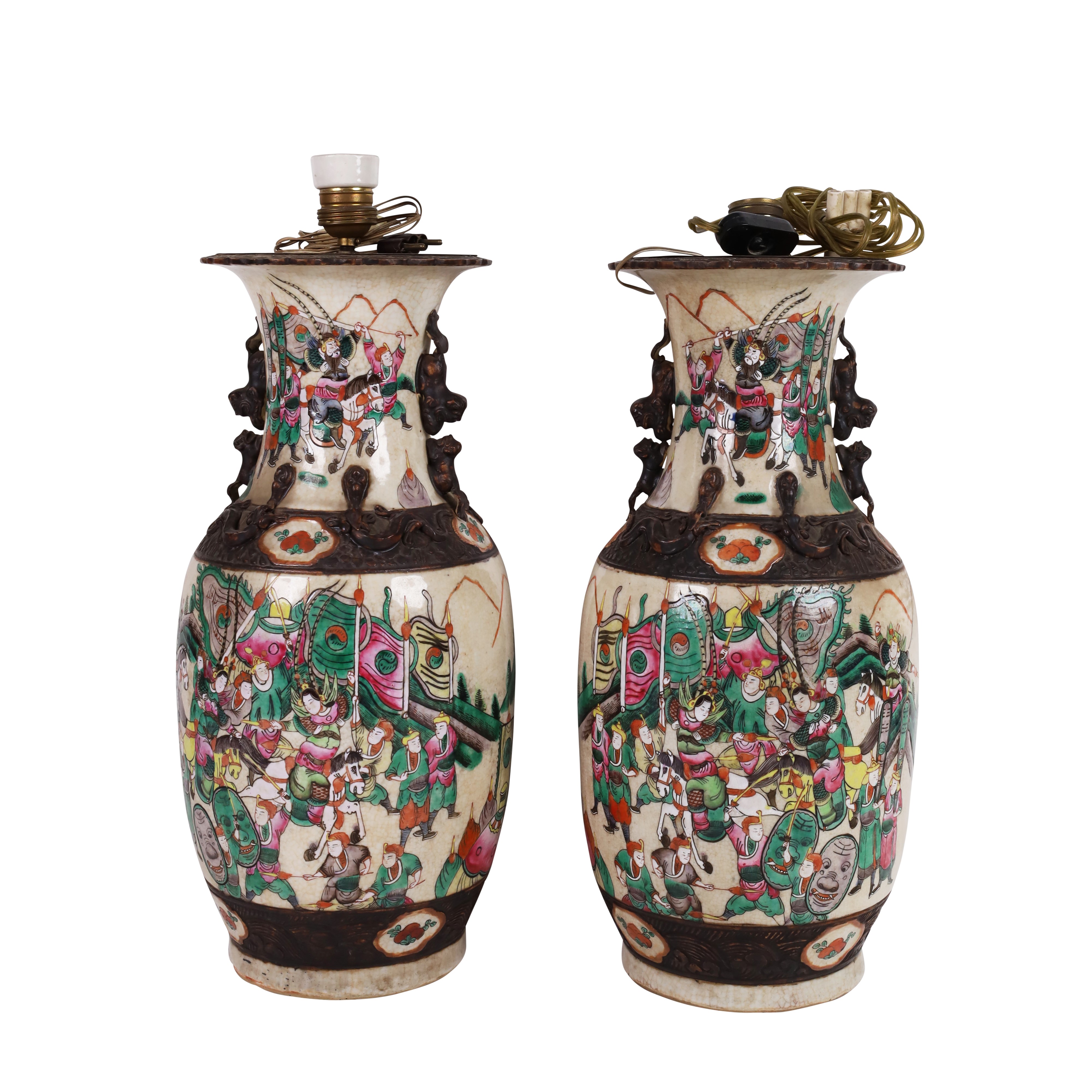 COPPIA DI VASI PORTA LAMPADA