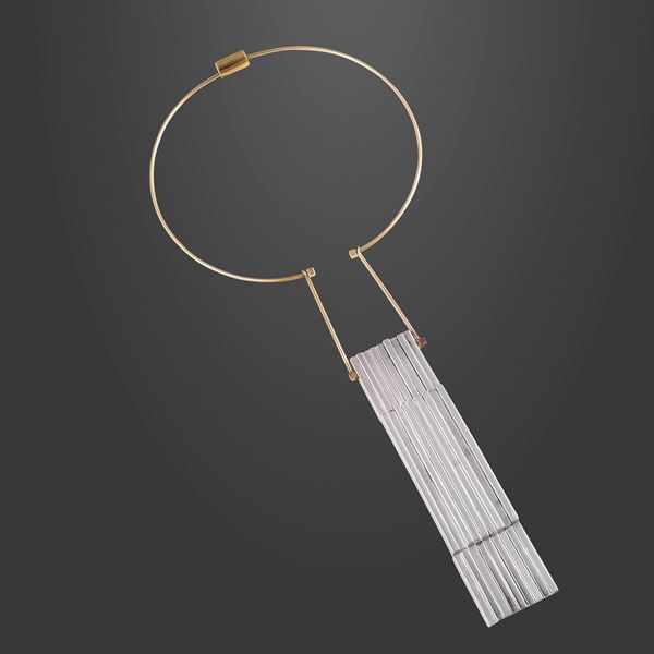 18KT GOLD AND SILVER NECKLACE