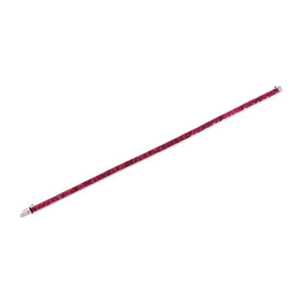 18KT GOLD BRACELET WITH RUBIES  - Auction IMPORTANT JEWELRY - Casa d'Aste International Art Sale