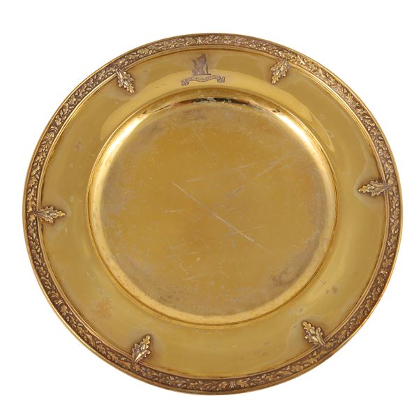 LOT OF 925 GILDED SILVER DESSERT PLATES