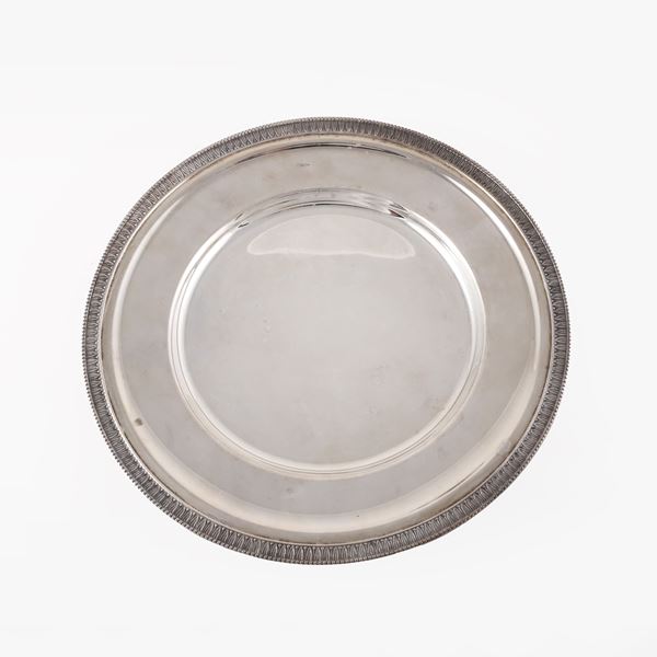 SIX 800 SILVER DESSERT PLATES