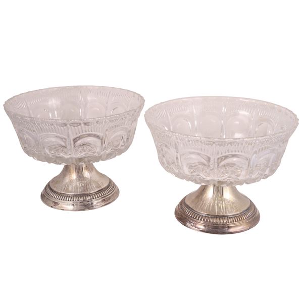 PAIR OF 800 SILVER FRUIT STANDS