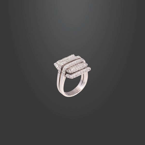* 18KT GOLD AND DIAMONDS RING, BY BIBIGÌ