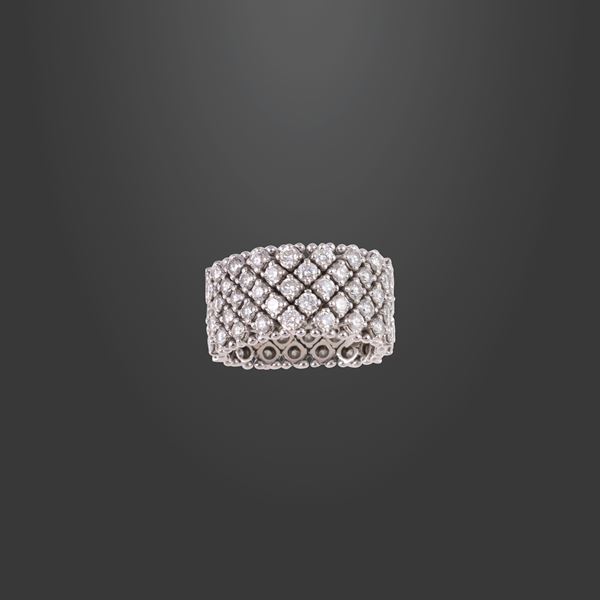 18KT GOLD RING WITH DIAMONDS, BY CRIVELLI  - Auction IMPORTANT JEWELRY - Casa d'Aste International Art Sale