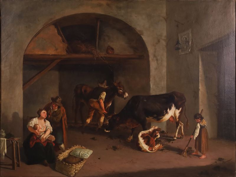 Scena rurale XIX secolo