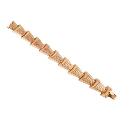 Micheletto, Bracciale in oro giallo a elementi bombati