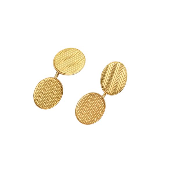 18KT GOLD CUFFLINKS