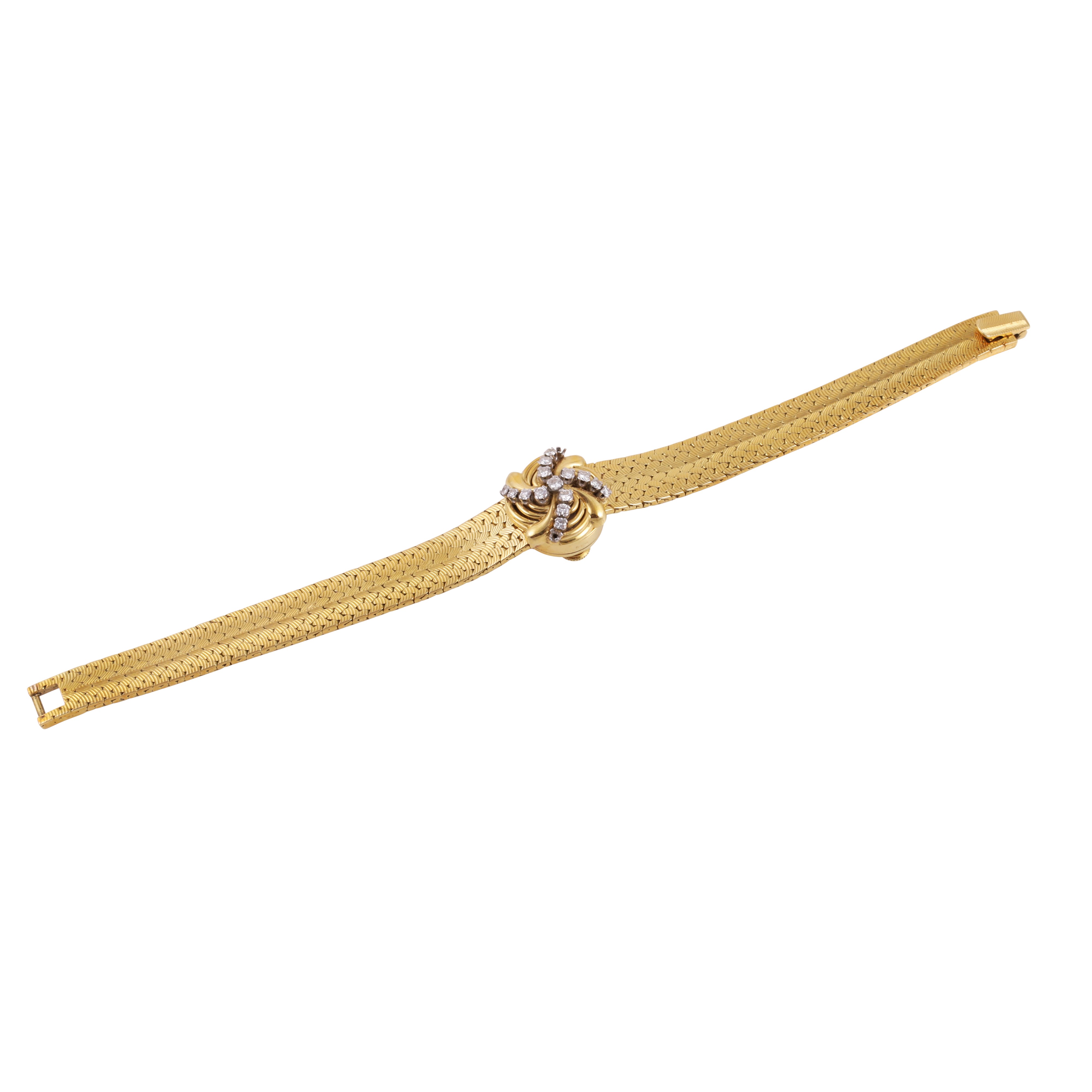 Jaeger-lecoultre - Bracciale-orologio in oro giallo e bianco con brillanti