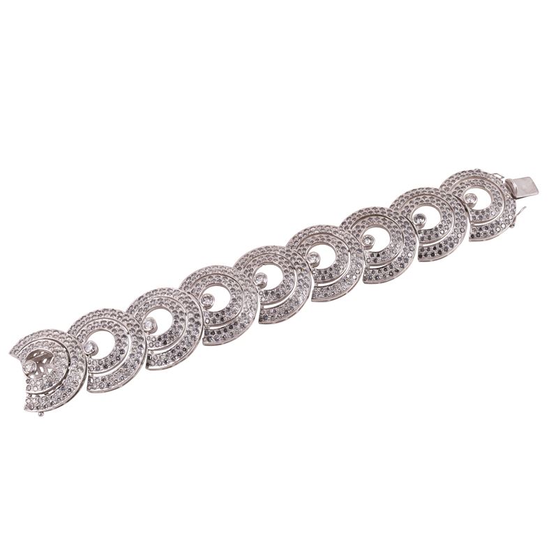 Bracciale in oro bianco con brillanti