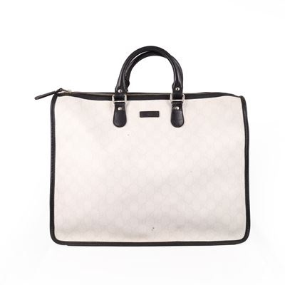 Gucci, Borsa Shopper Logata in Tessuto Impermeabilizzato
