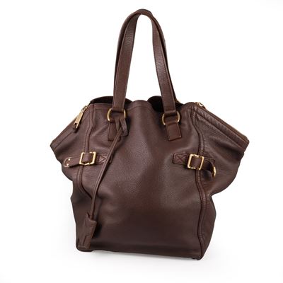 Yves Saint Laurent, Borsa Downtown in camoscio testa di moro