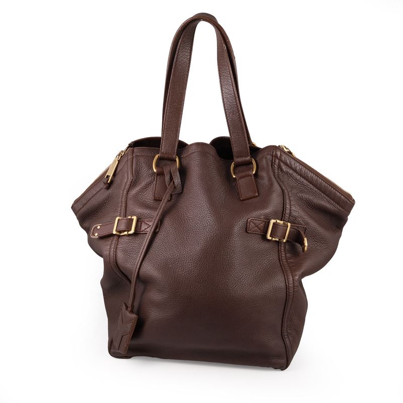 Yves Saint Laurent, Borsa Downtown in camoscio testa di moro
