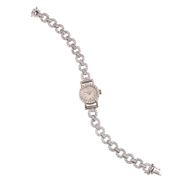 18KT GOLD WRISTWATCH WITH DIAMONDS, BY SARCAR