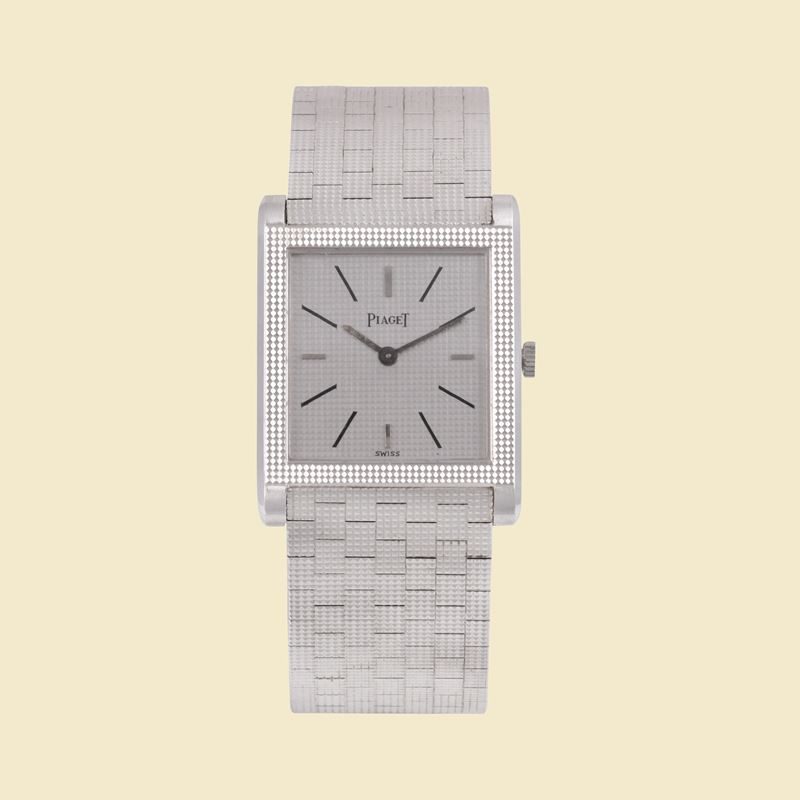 Piaget - Orologio da polso in oro bianco 18K con quadrante 'Clous de Paris'
