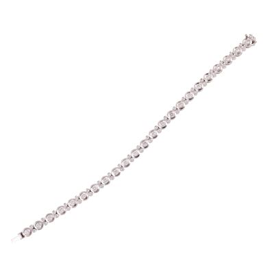Bracciale rivière in oro bianco con brillanti
