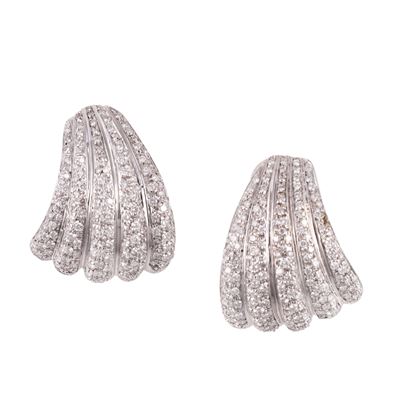 ORECCHINI in oro bianco con brillanti