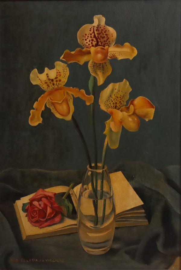 UGO CELADA DA VIRGILIO - COMPOSIZIONE DI ORCHIDEE