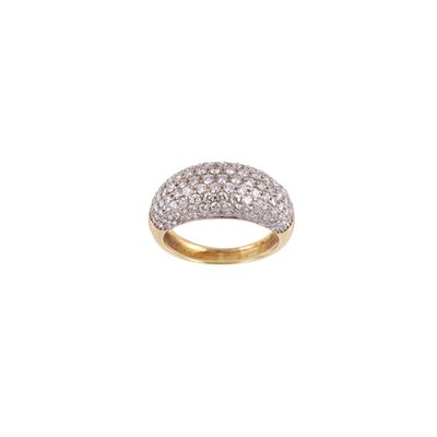 Micheletto, Anello in oro giallo e bianco con brillanti