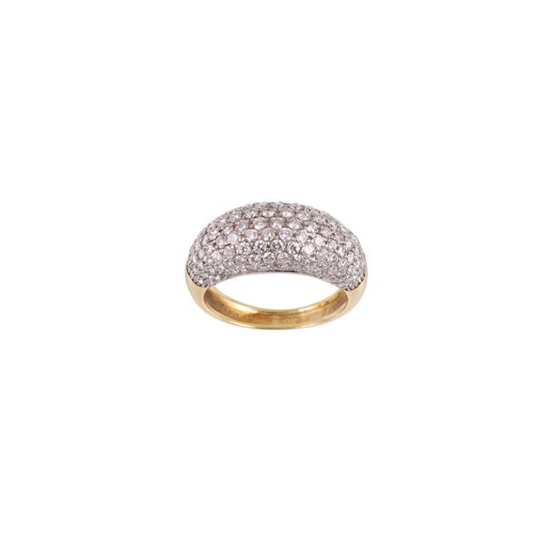 18KT GOLD RING SET WITH DIAMONDS, BY MICHELETTO