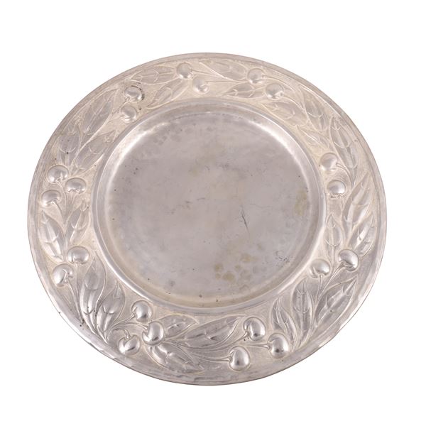 SET OF TWELVE 800 SILVER CHARGER PLATES, BY BRANDIMARTE 