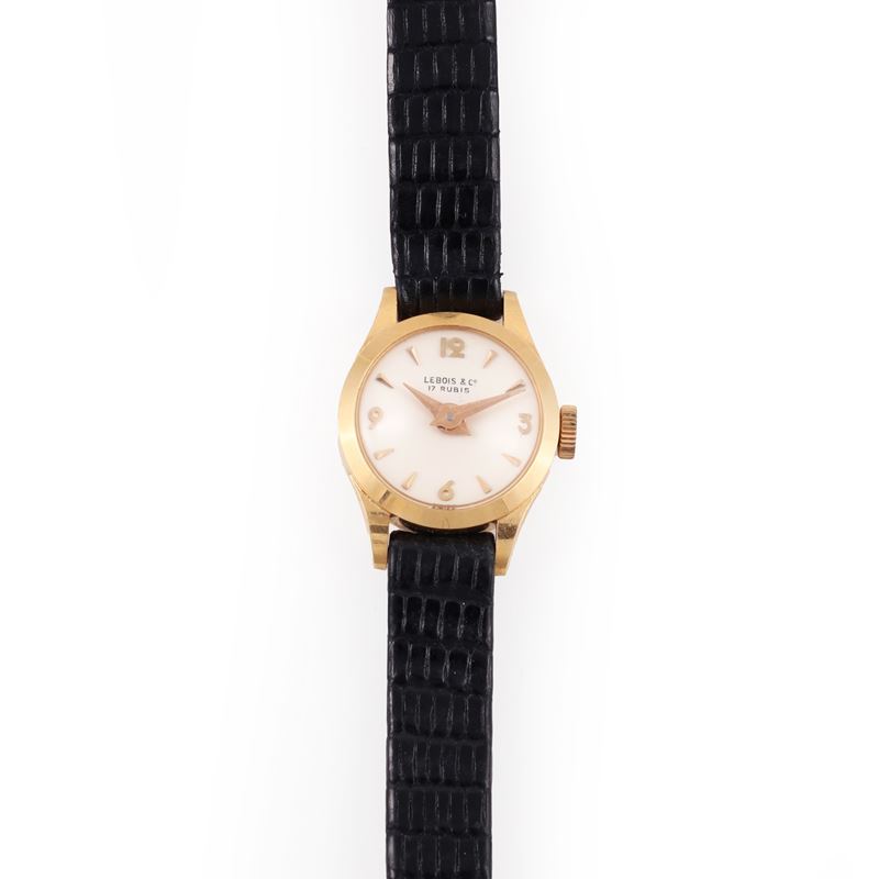 Lebois - Orologio da polso in oro giallo 18K
