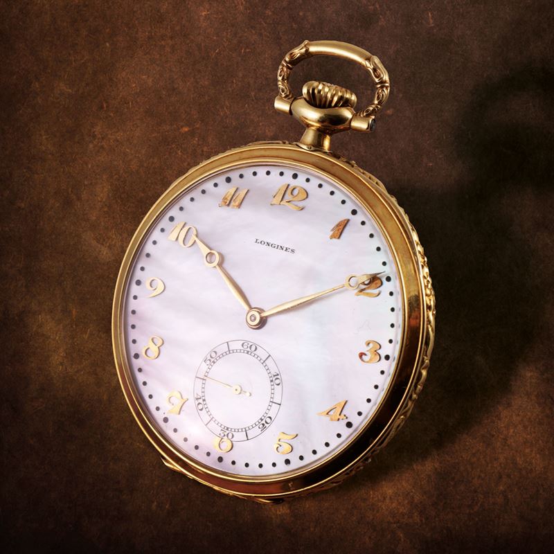 Longines - Orologio da tasca, oro giallo 18K, circa 1940