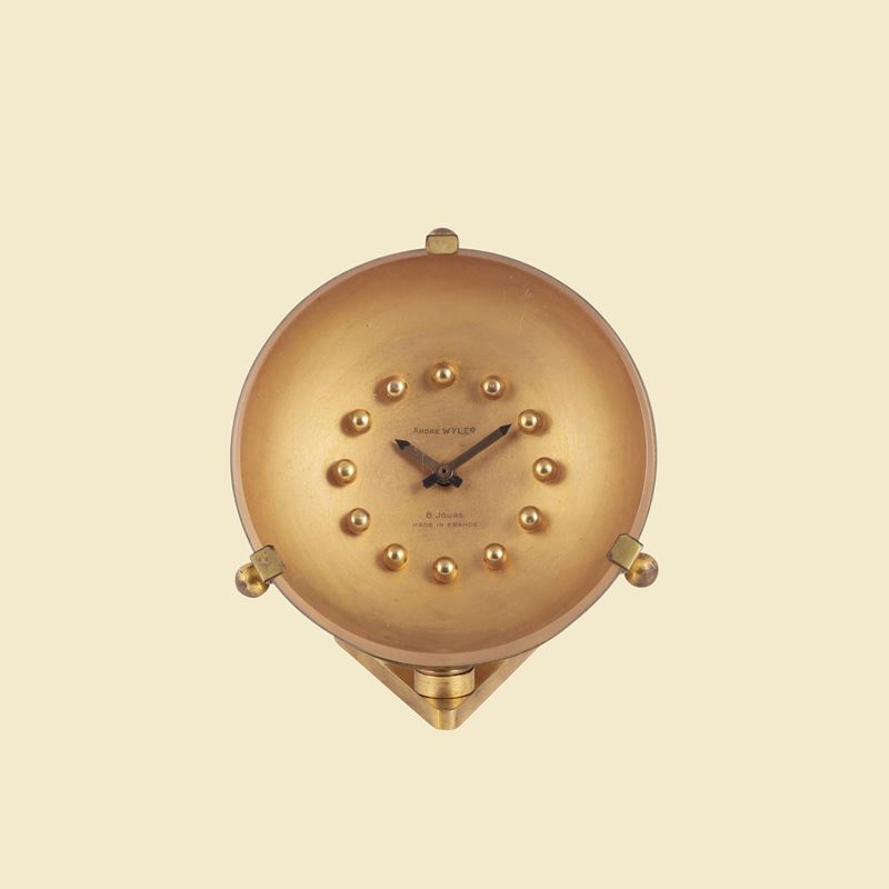 Wyler - Orologio da scrivania in metallo dorato
