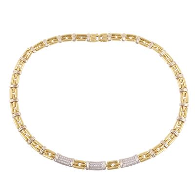 Chimento, Girocollo in oro giallo e bianco con brillanti