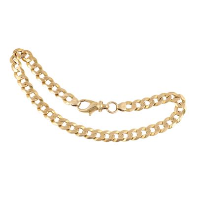Bracciale in oro giallo a maglia gourmette