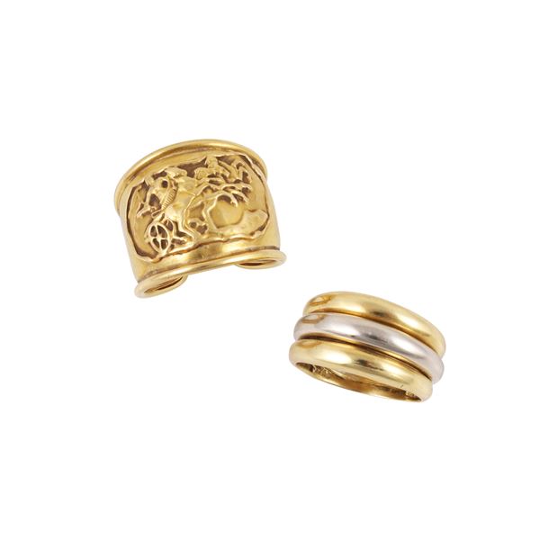 LOT OF TWO 18KT GOLD RINGS