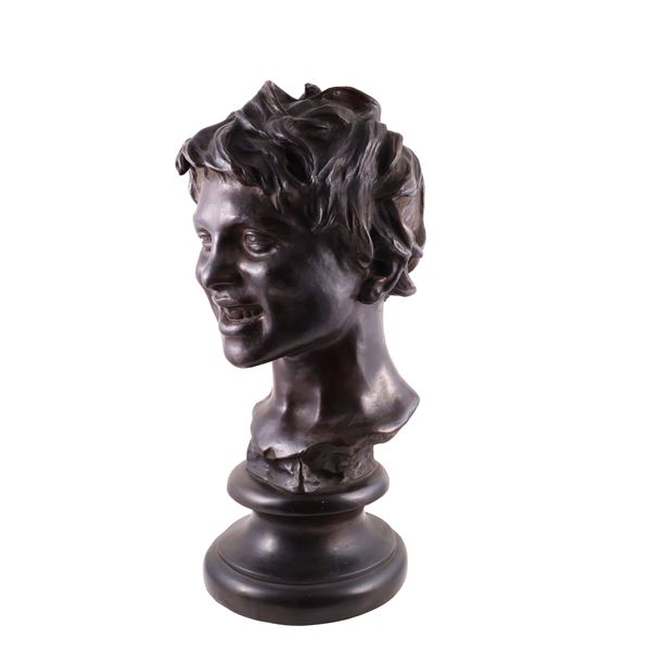 VINCENZO GEMITO - Head of a youth