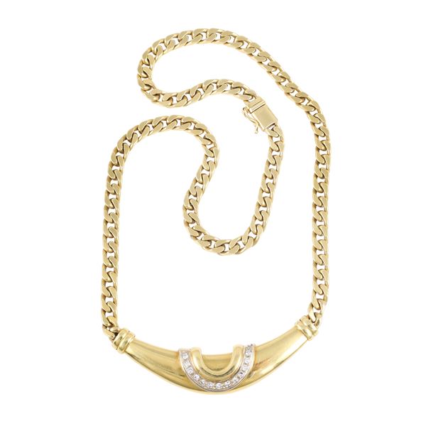 18KT GOLD NECKLACE WITH DIAMONDS, BY A. CHIMENTO