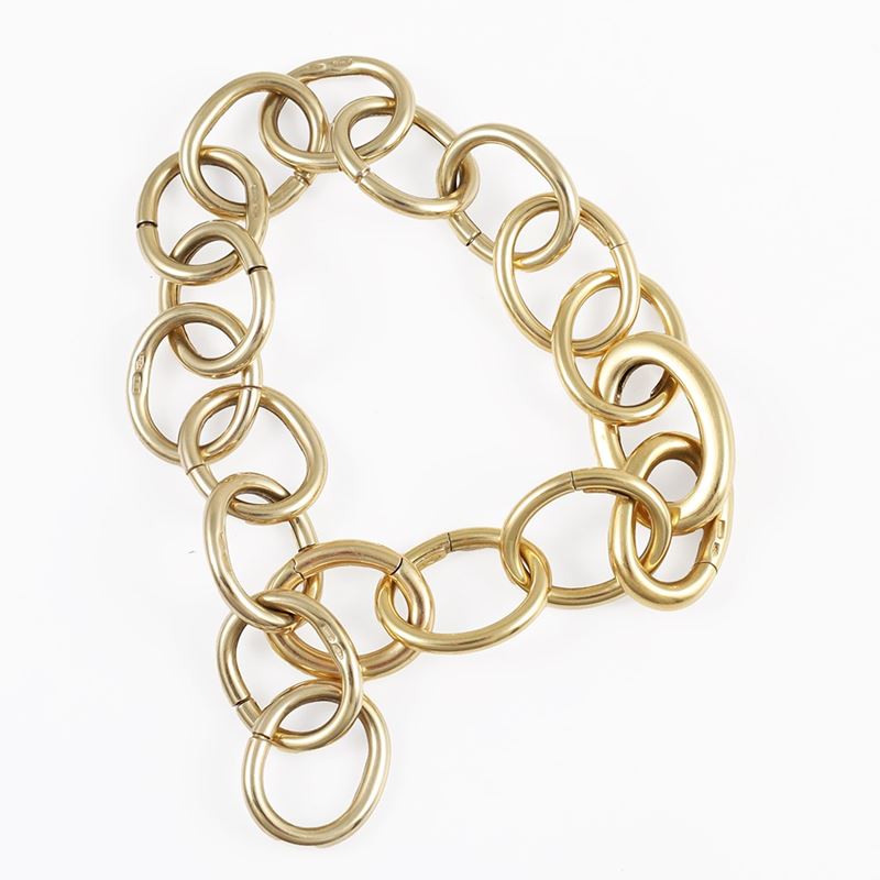 Bracciale in oro 18KT e 9KT, maglie ovali apribili