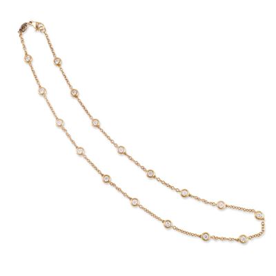 Crivelli, Girocollo in oro rosa 18Kt con brillanti