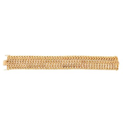 Bracciale in oro giallo a maglia morbida, gr. 59,6