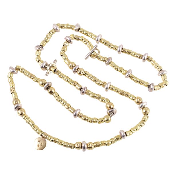 LOT OF NECKLACE AND BRACELET IN 18KT GOLD, 9KT GOLD AND 925 SILVER, BY POMELLATO "DoDo"