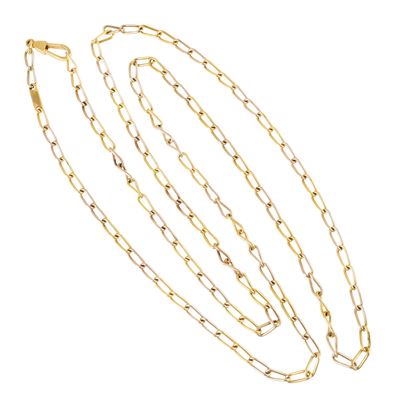 Pomellato, Collana in oro giallo e bianco a maglie ovali