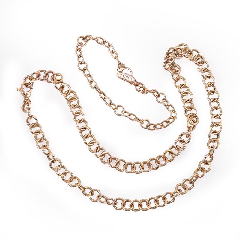 Bracciale firmato Babila e collana in oro giallo