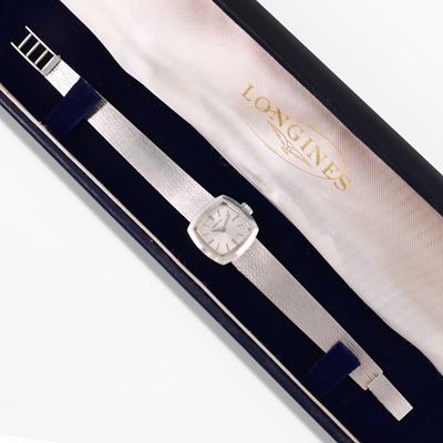 Orologio in oro bianco con bracciale
