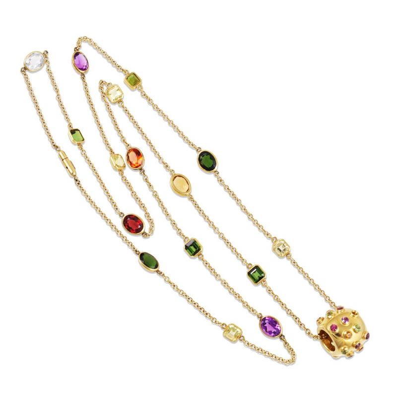 Fope, Collana in oro giallo con pendente ad anello bombato