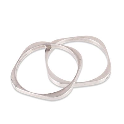 Brandimarte, Coppia di bracciali rigidi in argento 800/1000