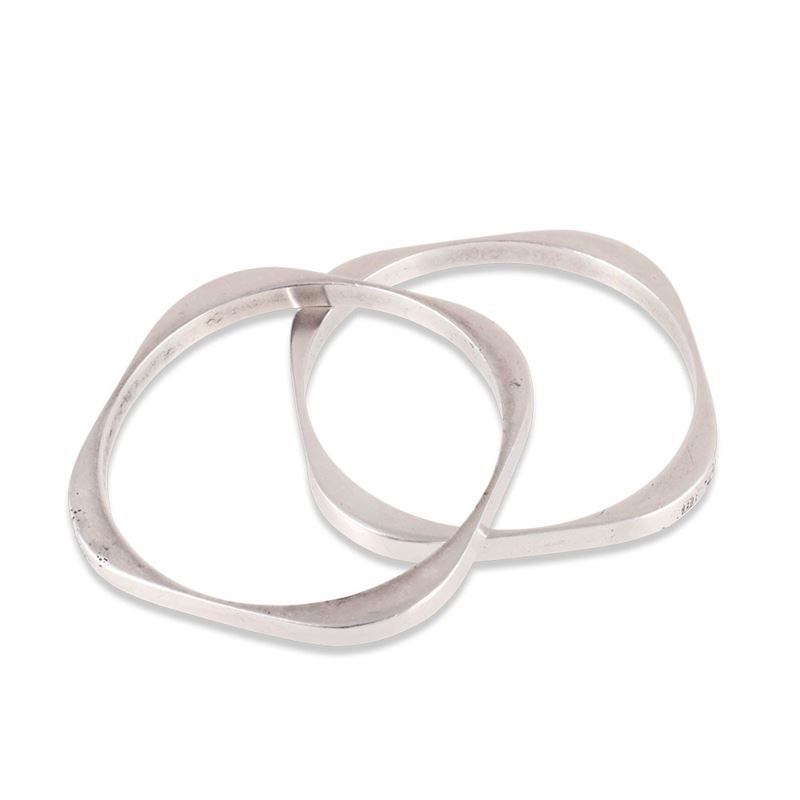 Brandimarte, Coppia di bracciali rigidi in argento 800/1000