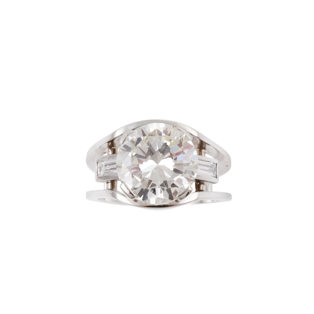 Diamante, anello con taglio a brillante di circa 3,80 ct